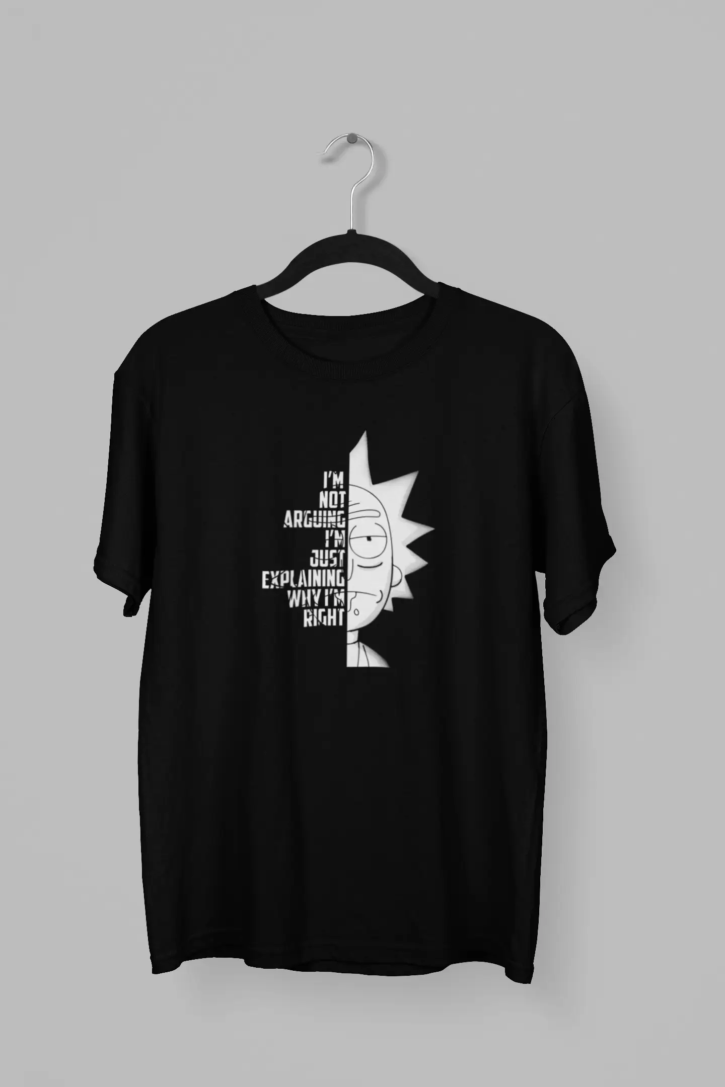 Remera de Rick con la frase No estoy argumentando, te explico porque tengo razon