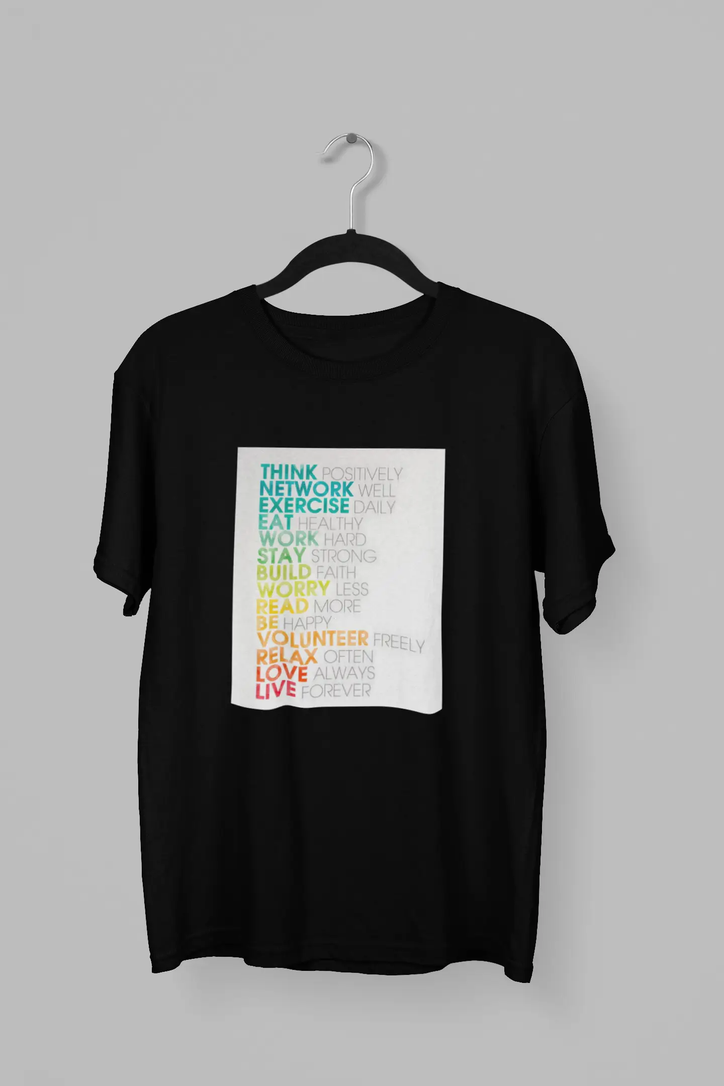 Remera con el incentivo Piensa en positivo