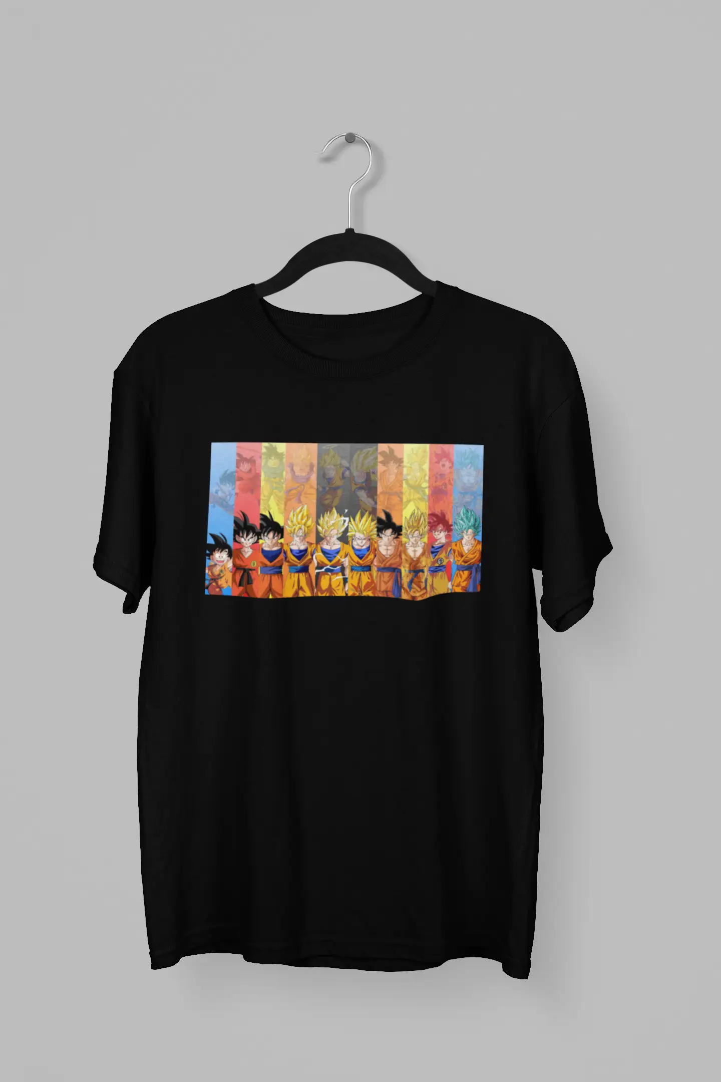 Remera de Goku y sus transformaciones