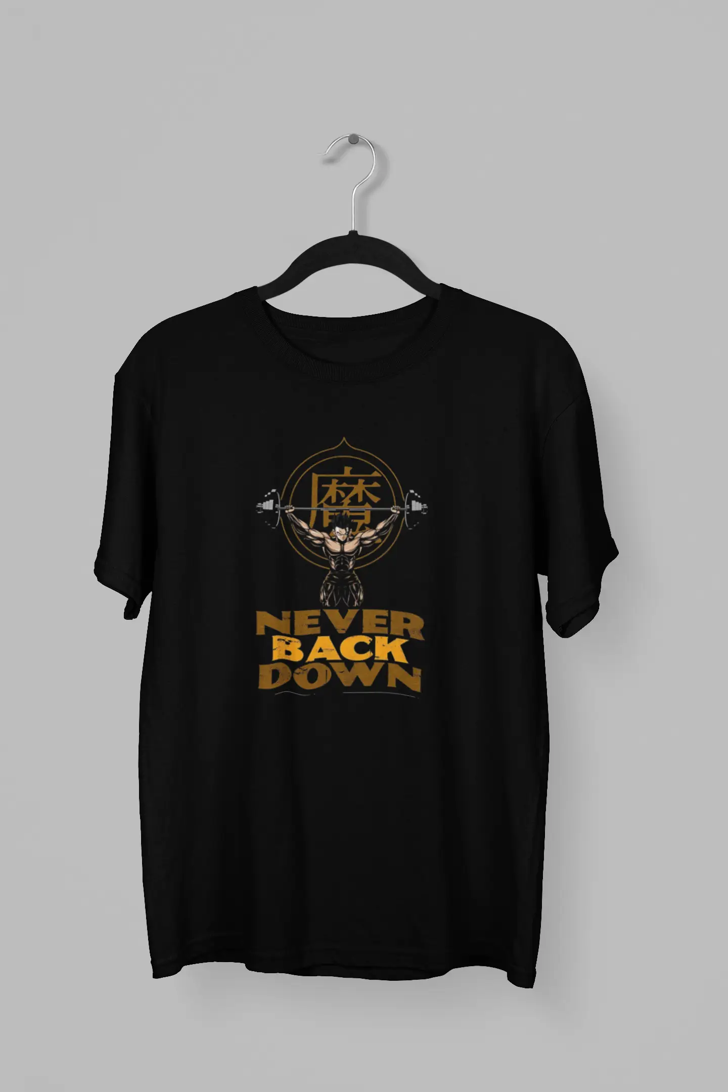 Remera con la frase Nunca un paso atras