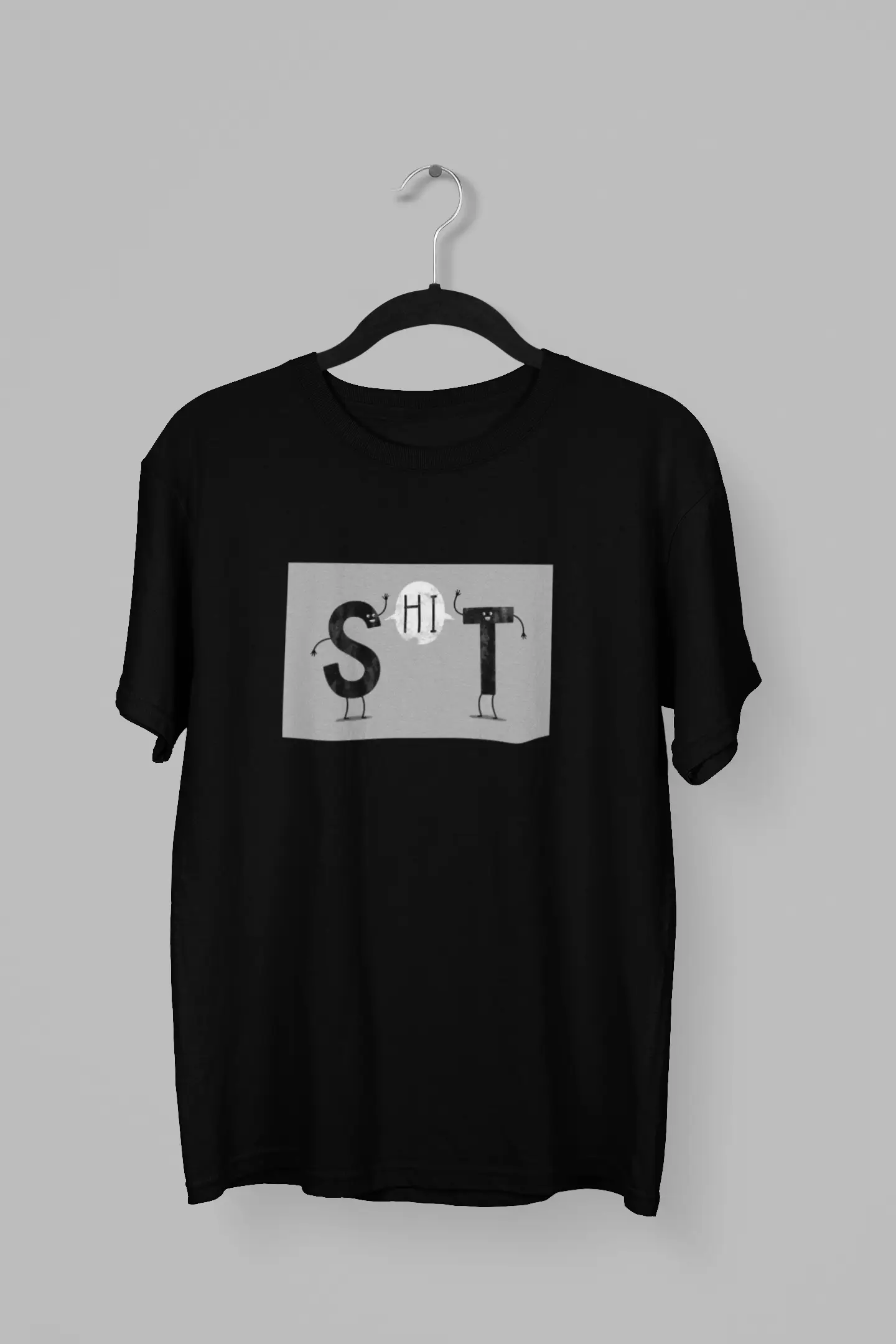 Remera con las letras S y T saludandose