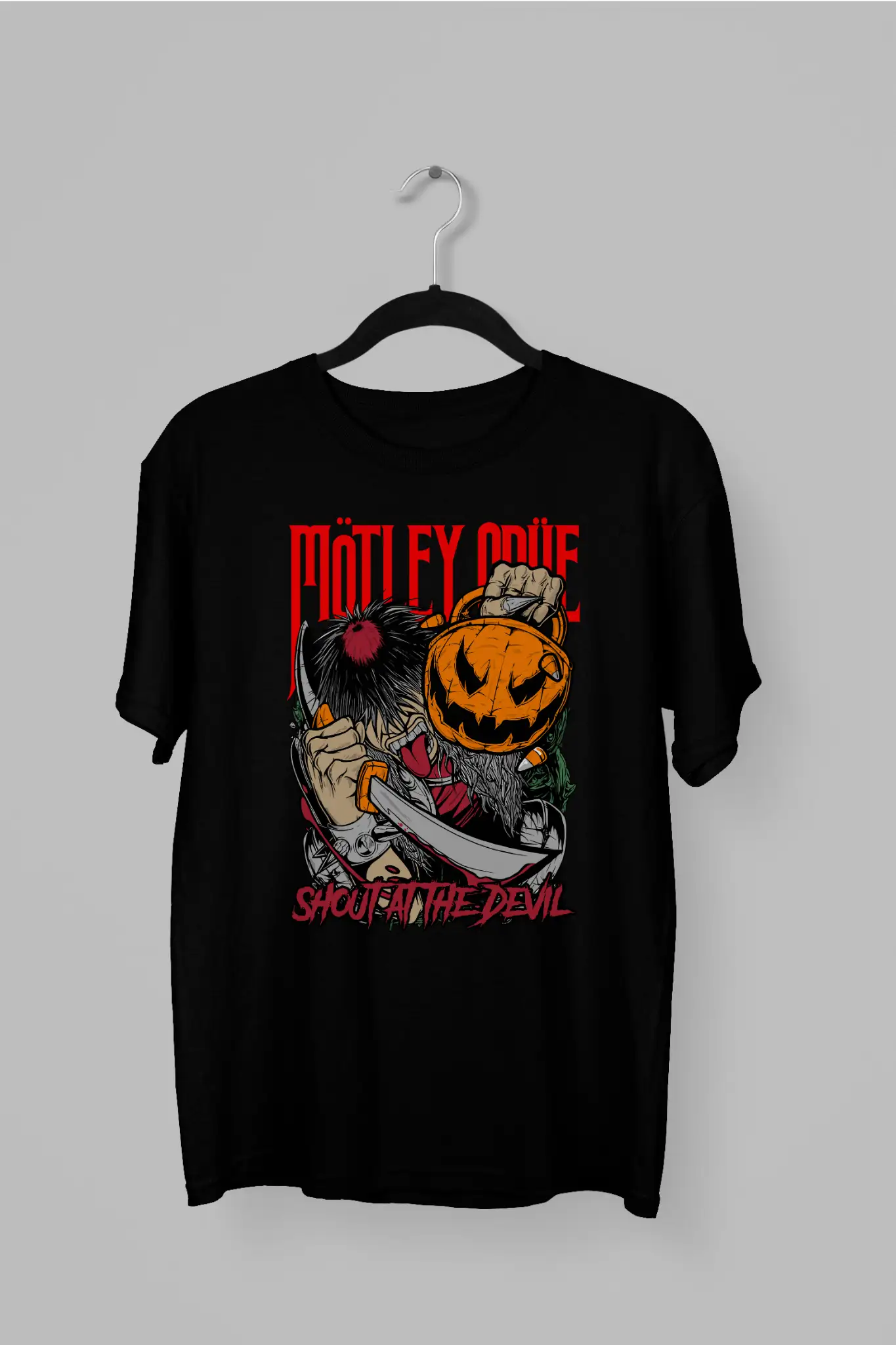 Remera de Motley Crue con calabaza