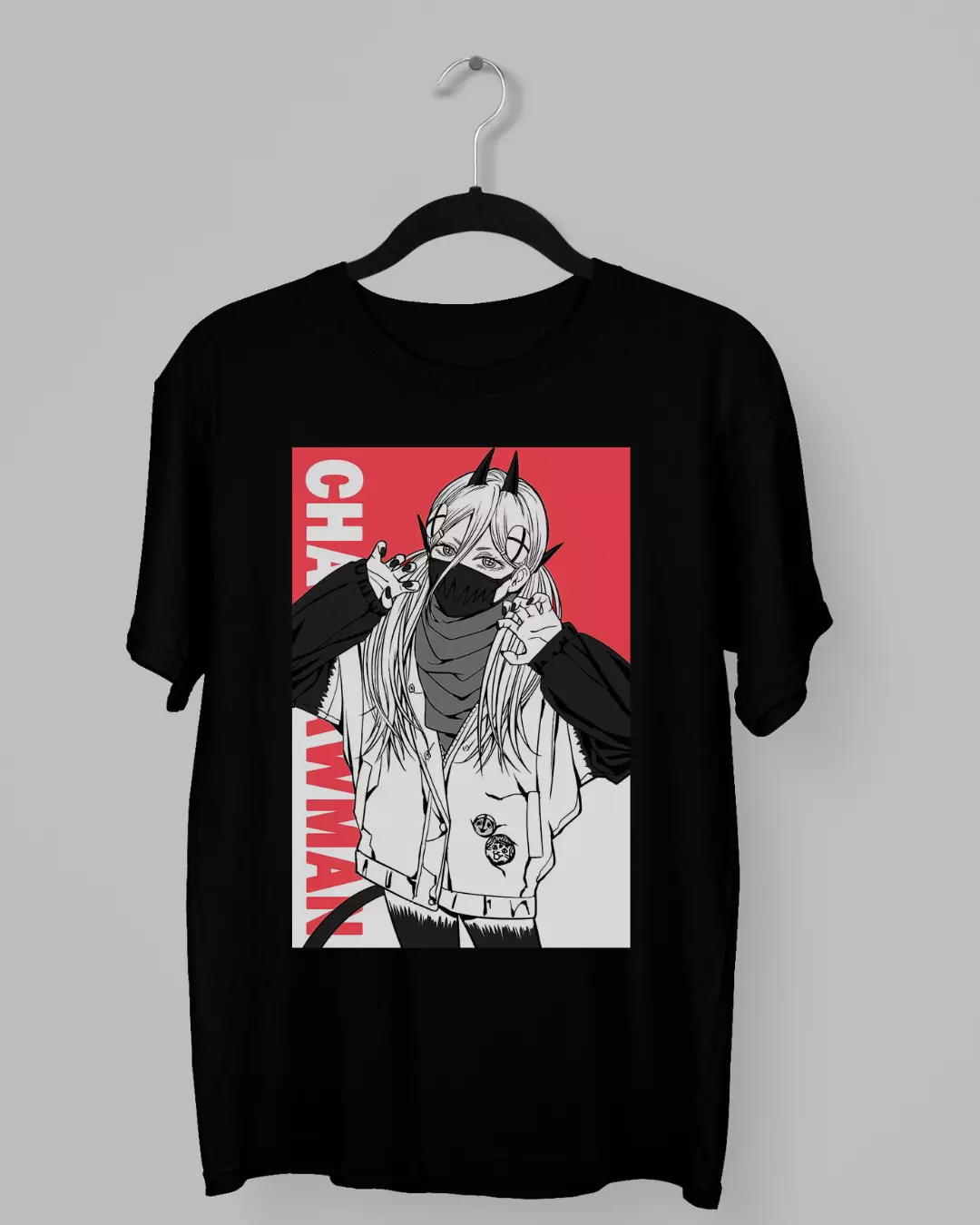 Remera de Makima de Chainsaw man mostrando su uñas