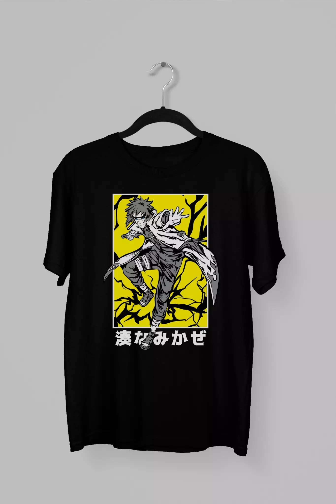 Remera de Minato de Naruto en Posicion de lucha