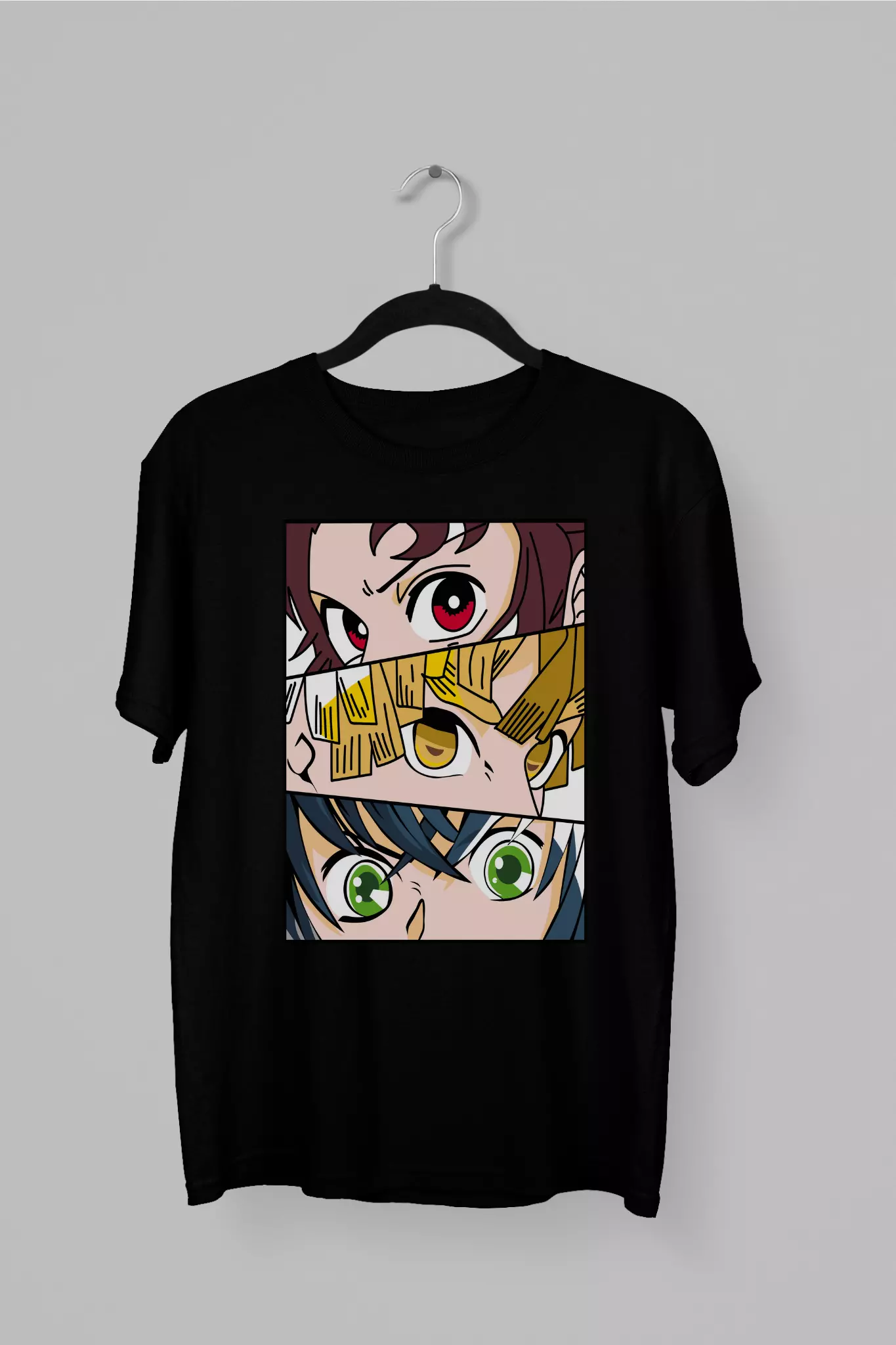 Remera con el rostro de Tanjiro Zeinitzu e Inosuke de Demon Slayer