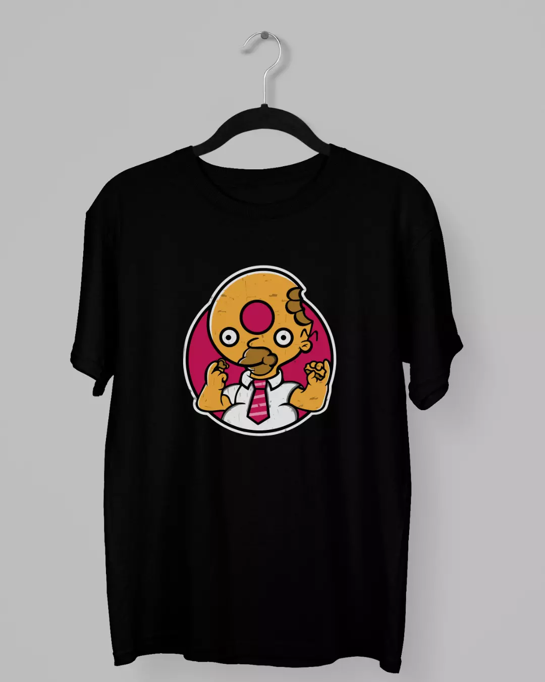 Remera de sticker de Homero Simpson con cara de dona