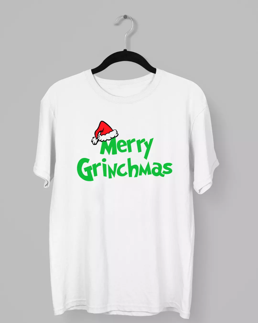 Remera con la frase Merry Grynchmas