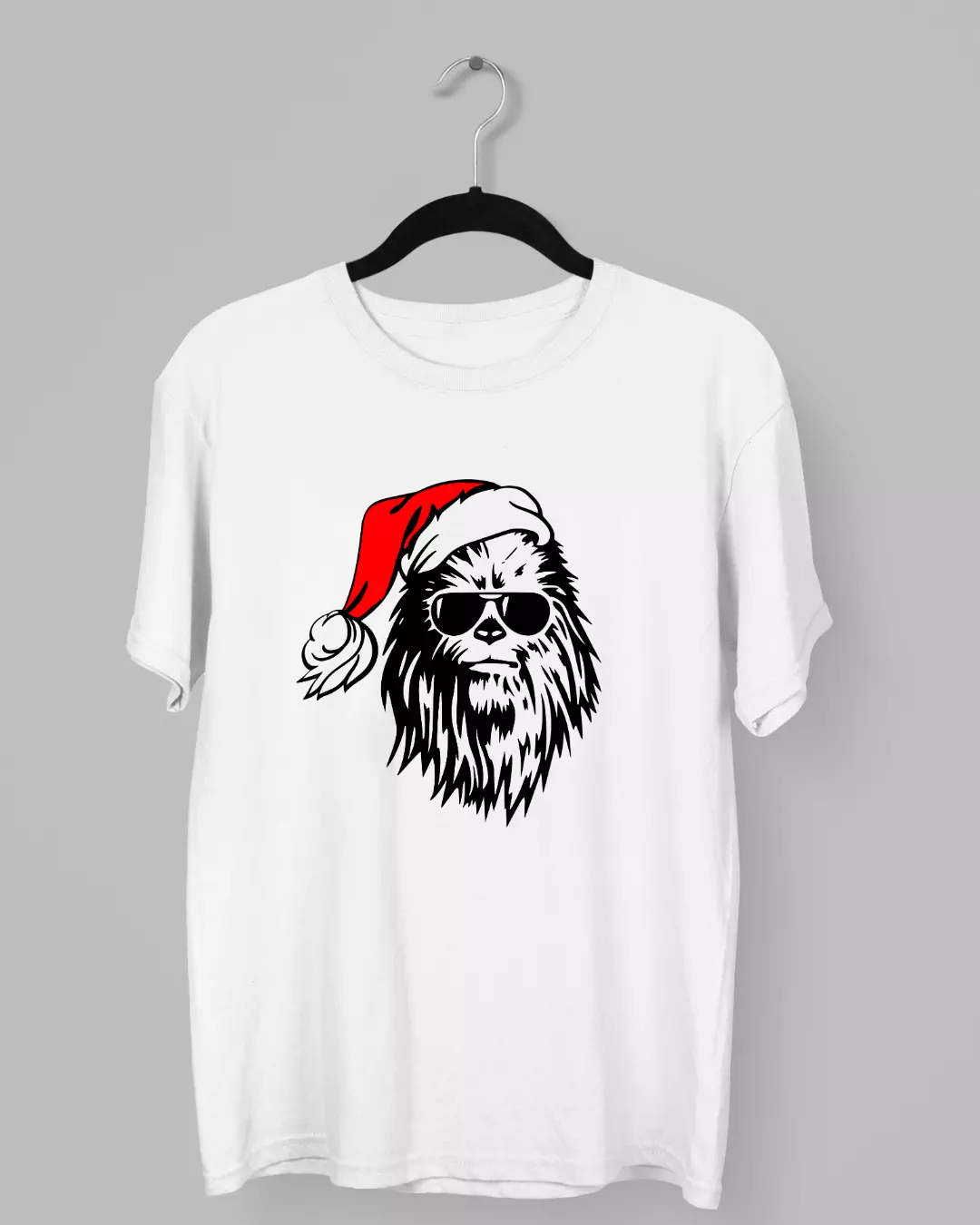 Remera de Chewbacca con gorro navideño