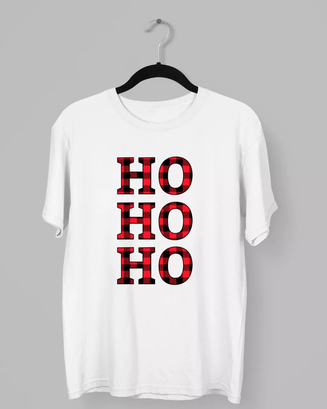 Remera navideña con la risa de Papa Noel HO HO HO