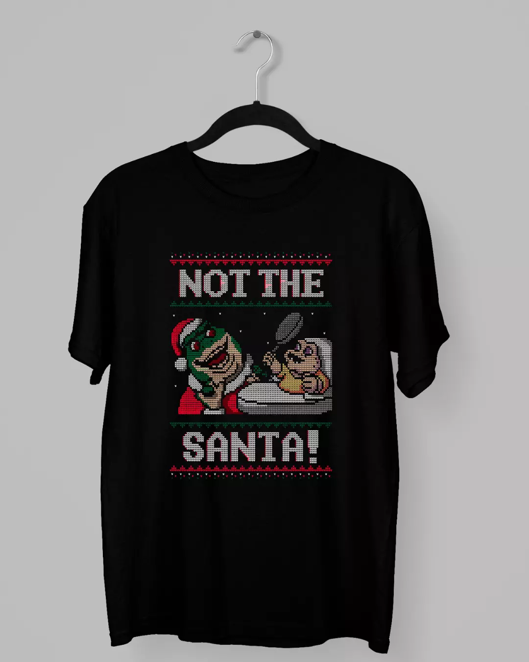 Remera de Dinosaurios con la frase Not the Santa
