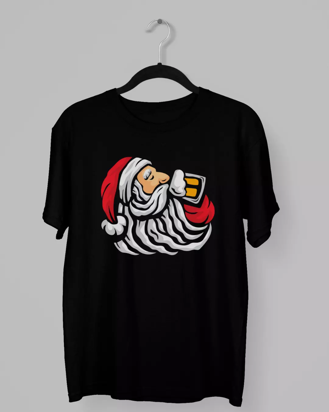 Remera de Papa Noel tomando cerveza